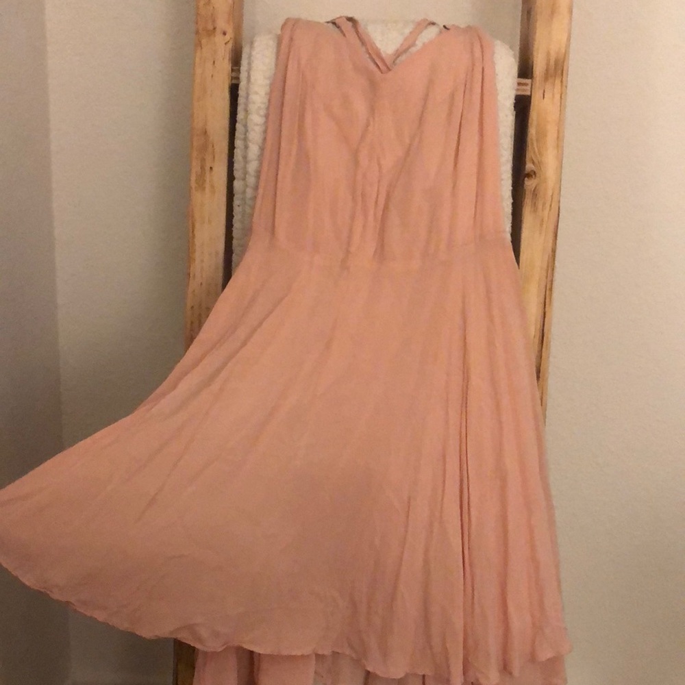 Urban outfitters open back silk dress